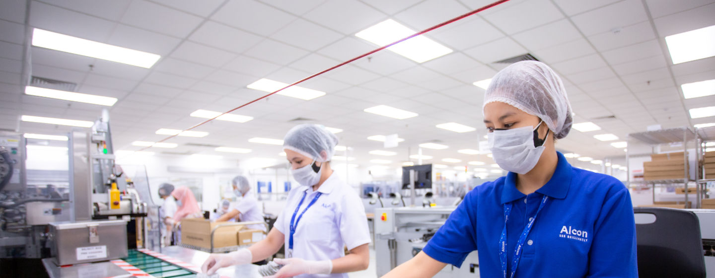 Employees working in lab